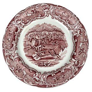 Vintage Costumbres Espanoles Ceramic Plate England 1795 Bullfight
